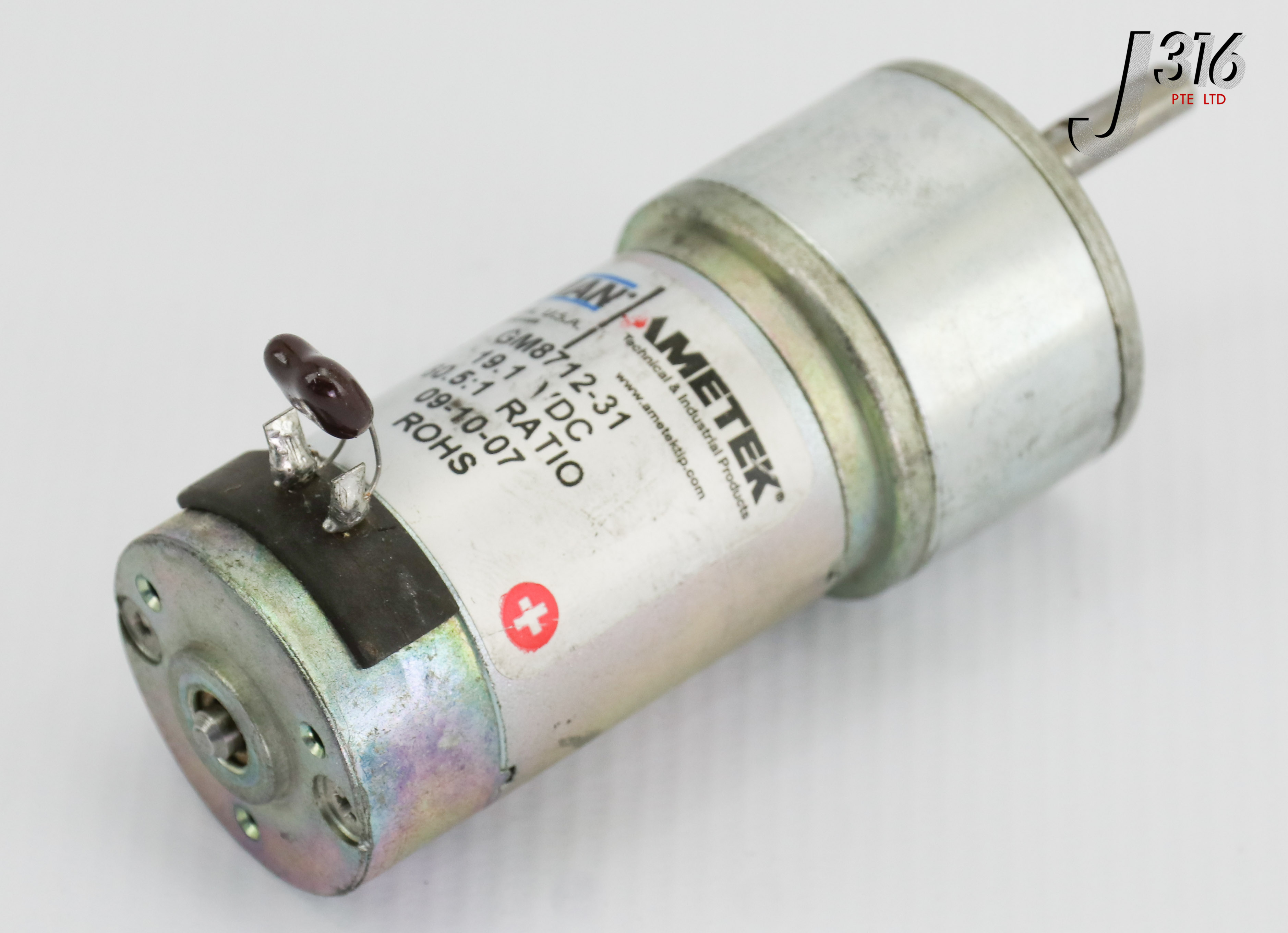 19702 PITTMAN AMETEK DC SERVO MOTOR 19 1VDC 60 5 1 RATIO GM8712 31 EBay